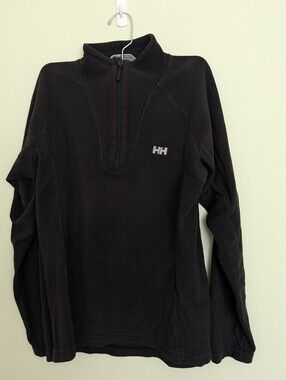 Helly Hansen Women’s Medium Black Quarter Zip Fleece Pullover Outdoor Hiking